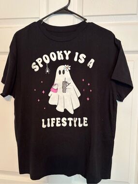 Spooky Is A Lifestyle Black Graphic Tee